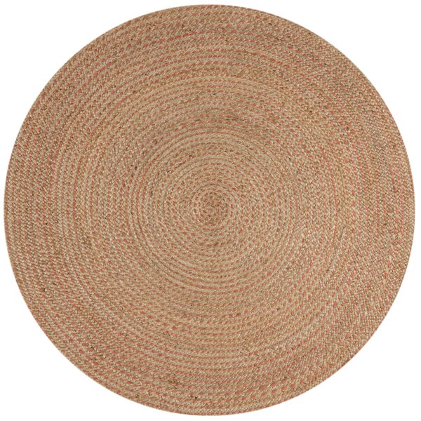 Flair Rugs, Kusový koberec Capri Jute Natural/Coral kruh, 180x180 (priemer) kruh, béžová, chodba / predsieň