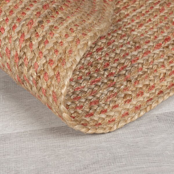 Flair Rugs, Kusový koberec Capri Jute Natural/Coral kruh, 180x180 (priemer) kruh, béžová, chodba / predsieň