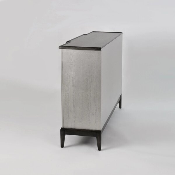 LivinHill Komoda Stilig ST504 152 cm z masívu sivá/zlatá
