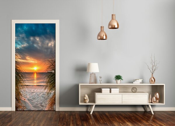 Fototapeta na dvere západ slnka mora 95x205 cm
