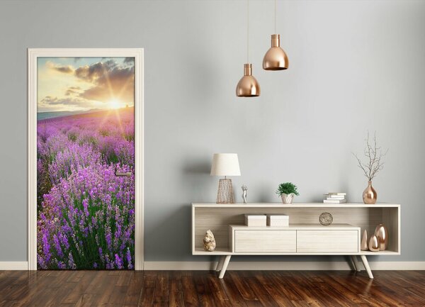 Fototapeta na dvere poľa levanduľa 75x205 cm