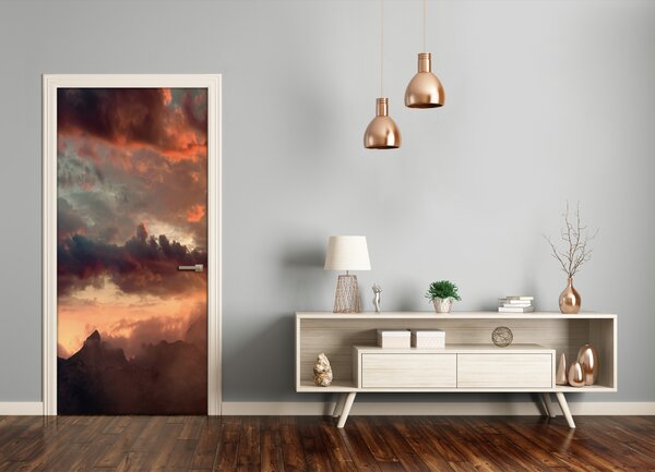 Fototapeta na dvere západ slnka hory 85x205 cm