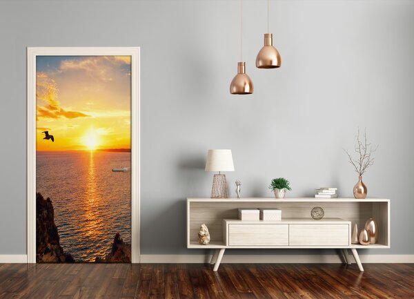 Fototapeta na dvere západ slnka mora 95x205 cm