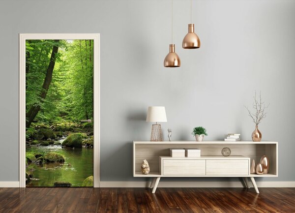 Fototapeta na dvere rieka v lese 75x205 cm
