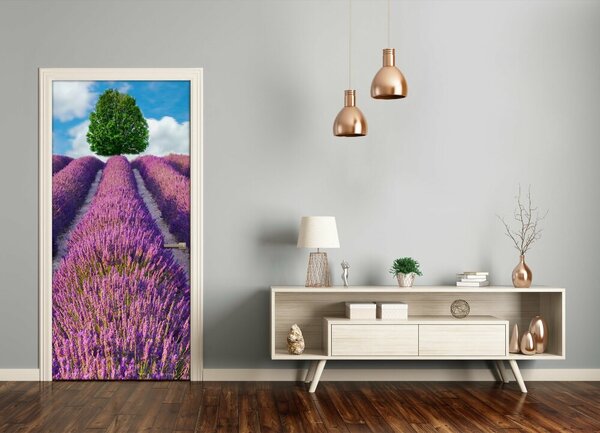 Fototapeta na dvere poľa levanduľa 75x205 cm