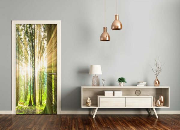 Fototapeta na dvere slnka v lese 75x205 cm