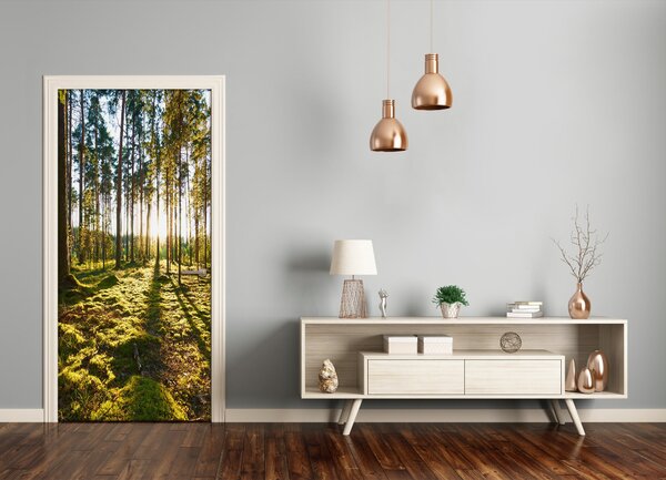 Fototapeta na dvere Sosny les 85x205 cm