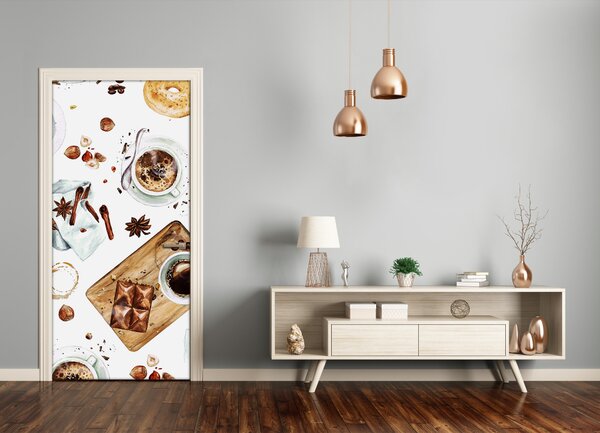 Fototapeta na dvere samolepiace raňajky 75x205 cm