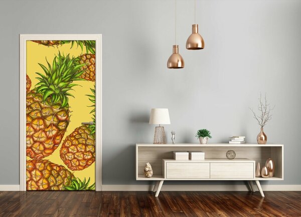 Fototapeta na dvere do domu samolepiace ananásy 75x205 cm
