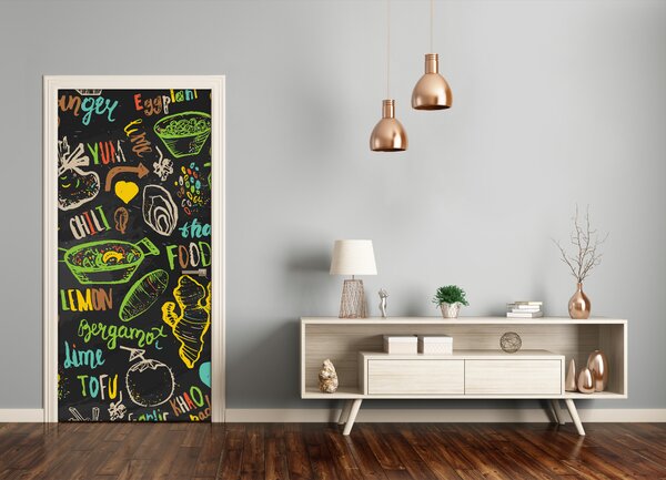 Fototapeta na dvere samolepiace thajské jedlo 75x205 cm