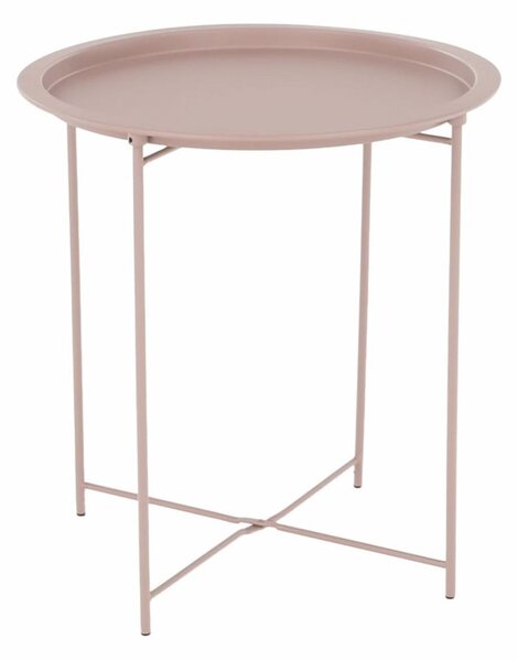 Tempo Kondela Príručný stolík s odnímateľnou táckou, nude ružová, RENDER