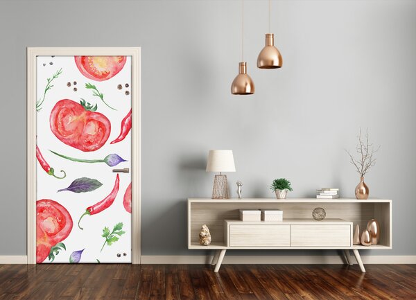 Fototapeta na dvere do domu samolepiace zelenina 85x205 cm