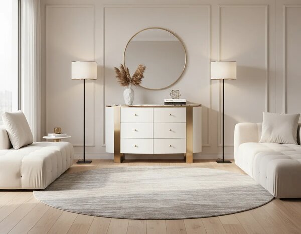 LivinHill Komoda Stilig ST920 140 cm biela/zlatá/mramor