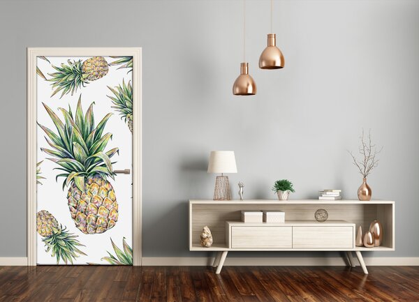Fototapeta na dvere do domu samolepiace ananásy 75x205 cm