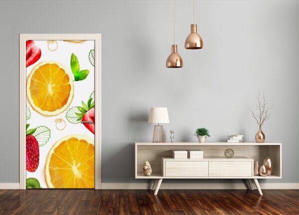 Fototapeta na dvere do domu samolepiace ovocie 95x205 cm