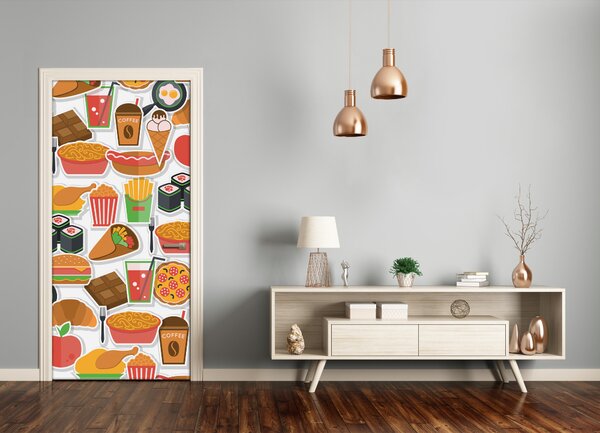 Fototapeta na dvere samolepiace fast food 85x205 cm
