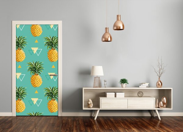 Fototapeta na dvere do domu samolepiace ananásy 85x205 cm