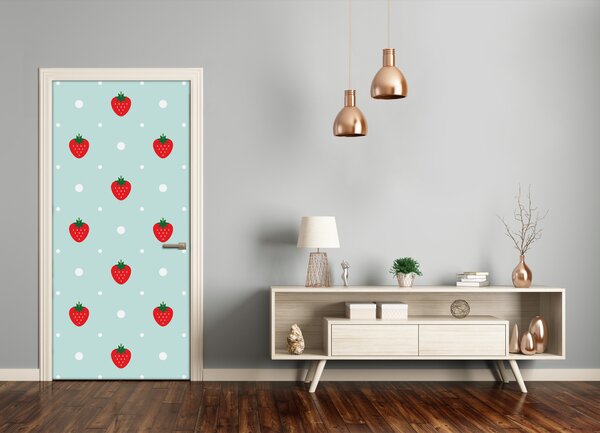 Fototapeta na dvere samolepiace jahody 85x205 cm