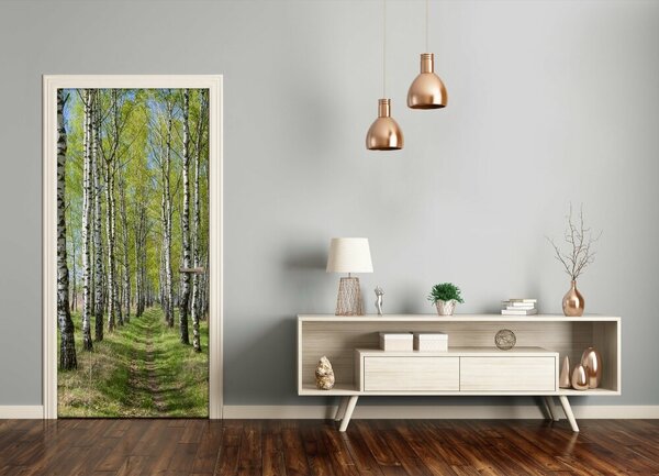 Fototapeta na dvere samolepiace Břízová les 75x205 cm