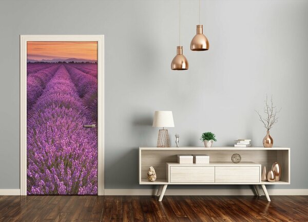 Fototapeta na dvere samolepiace poľa levanduľa 85x205 cm