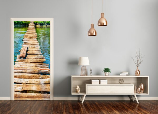 Fototapeta na dvere samolepiace drevený most 75x205 cm