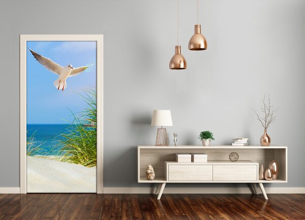 Fototapeta na dvere samolepiace Meva nad dunami 85x205 cm