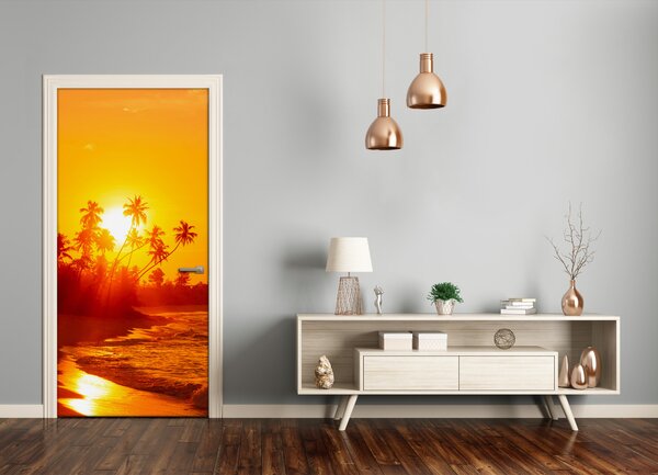 Fototapeta na dvere samolepiace tropická pláž 85x205 cm