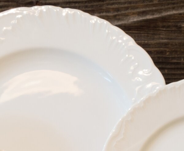 Rokoko biela obedová súprava pre 12 osôb 42 dielná (Súprava pre 12 osôb)
