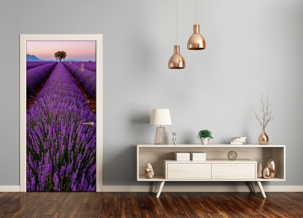 Fototapeta na dvere samolepiace poľa levanduľa 95x205 cm