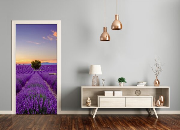 Fototapeta na dvere samolepiace poľa levanduľa 85x205 cm