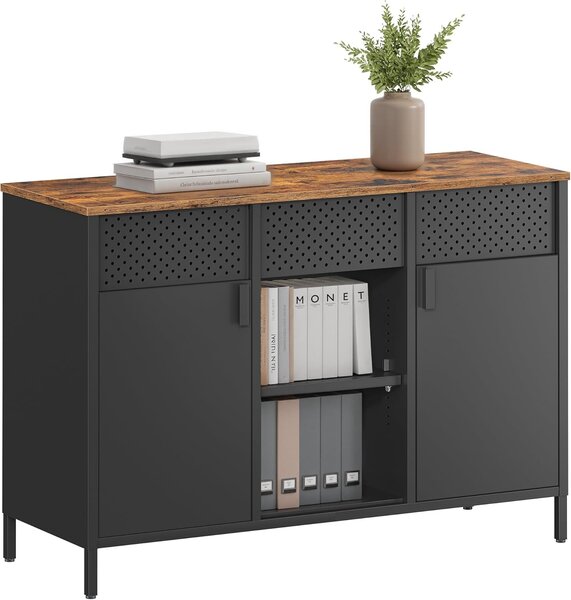SONGMICS Komoda Vasagle Teduo 110 cm čierna/hnedá