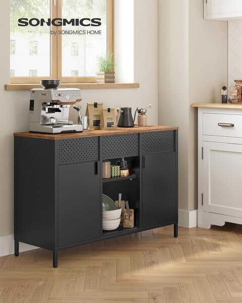 SONGMICS Komoda Vasagle Teduo 110 cm čierna/hnedá