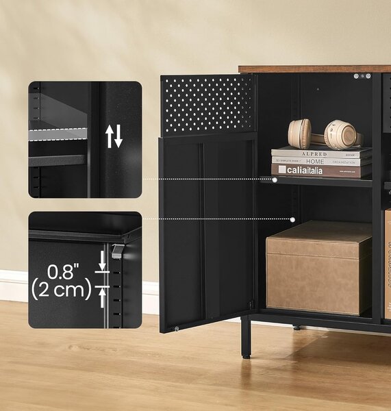 SONGMICS Komoda Vasagle Teduo 110 cm čierna/hnedá