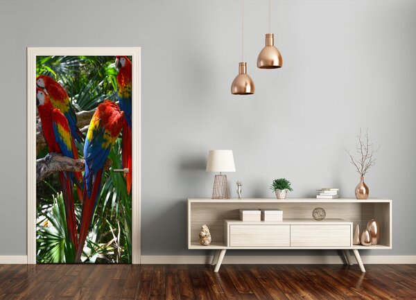 Samolepiace fototapety na dvere papagáj ara 85x205 cm