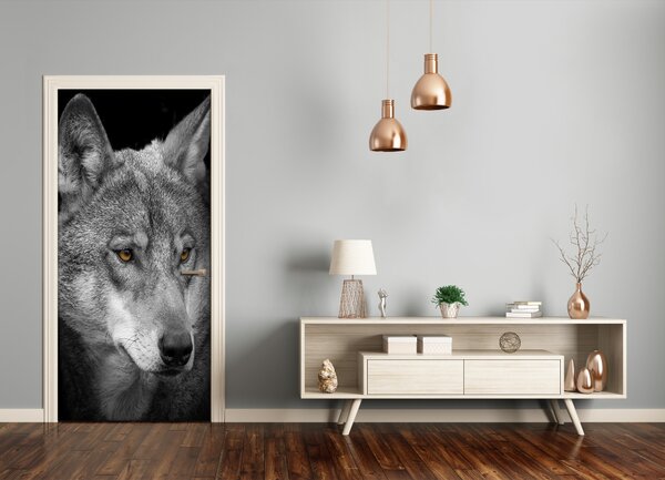 Samolepiace fototapety na dvere vlk portrét 75x205 cm