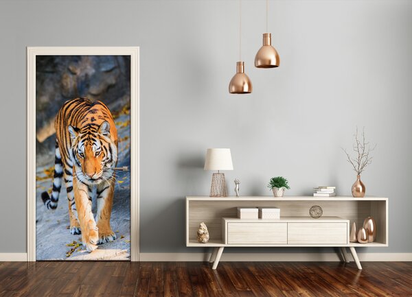Samolepiace fototapety na dvere tiger 95x205 cm