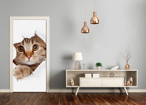 Samolepiace fototapety na dvere mačka 95x205 cm