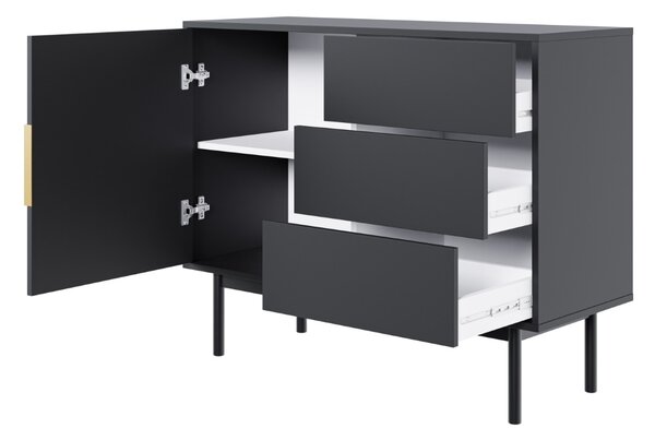 Vivaldi Komoda Viva 104 cm čierna