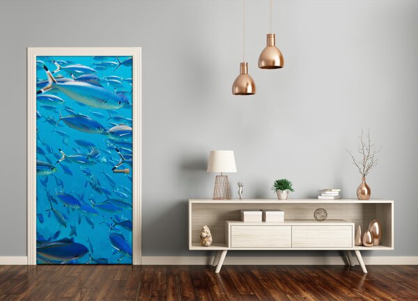Samolepiace fototapety na dvere koralové ryby 85x205 cm