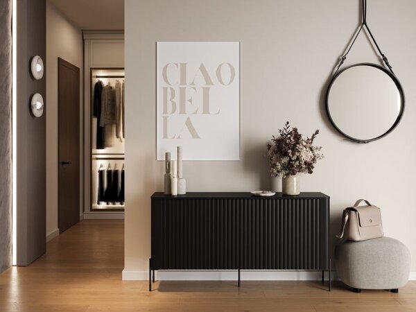HALMAR Komoda Vera 150 cm čierna
