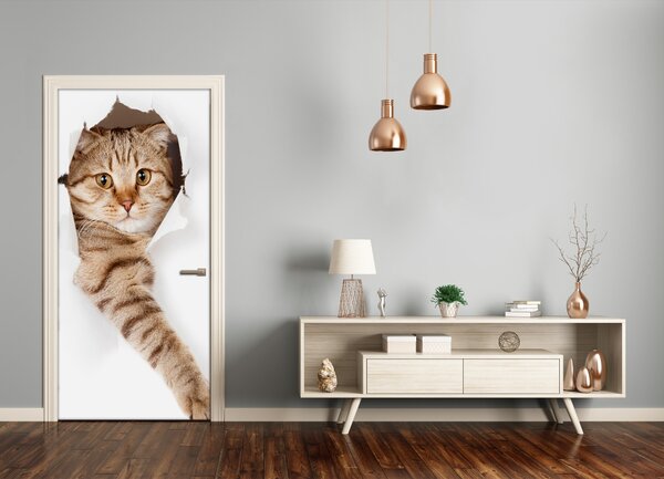 Samolepiace fototapety na dvere mačka 95x205 cm