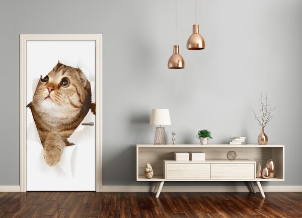 Samolepiace fototapety na dvere mačka 75x205 cm