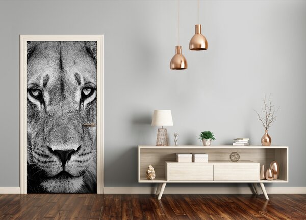 Samolepiace fototapety na dvere Lev portrét 75x205 cm
