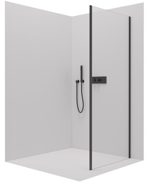 CERANO - Sprchová zástena pre dvere Santini a Ferri - čierna / transparentná - 100x195 cm