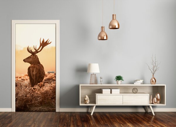 Samolepiace fototapety na dvere jeleň východ 85x205 cm