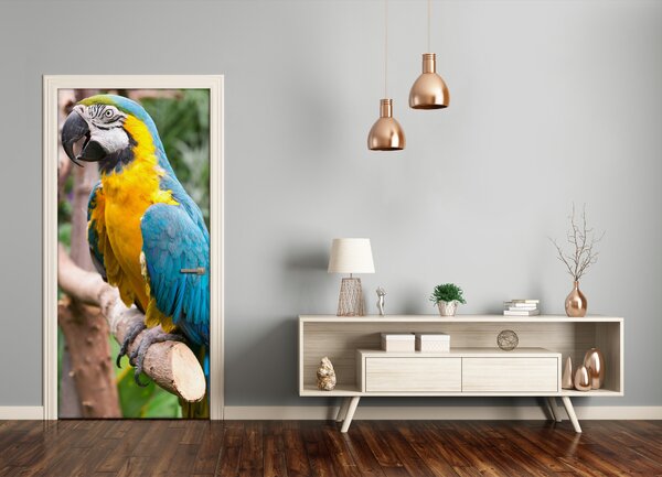 Samolepiace fototapety na dvere papagáj ara 75x205 cm