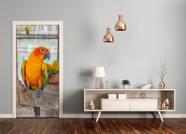 Samolepiace fototapety na dvere papagáj 85x205 cm