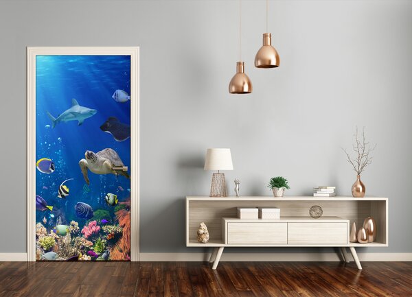 Samolepiace fototapety na dvere koralový útes 85x205 cm