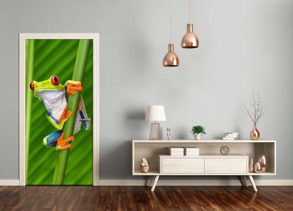 Samolepiace fototapety na dvere rosnička zelená 75x205 cm