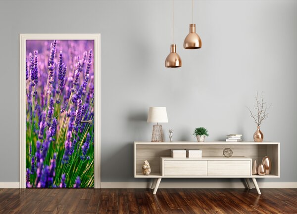 Fototapeta na dvere pole levanduľa 85x205 cm